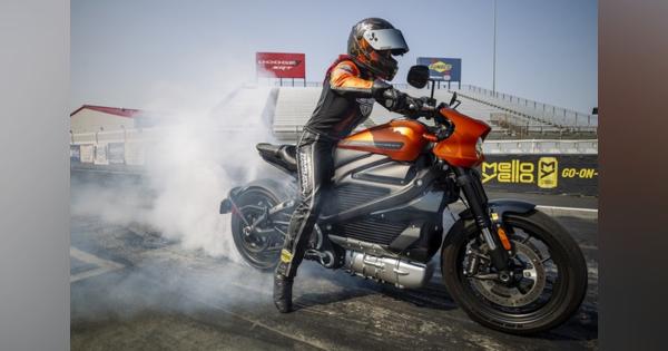ハーレー ライブワイヤー、市販電動バイクの最速記録を樹立　ゼロヨン11.156秒