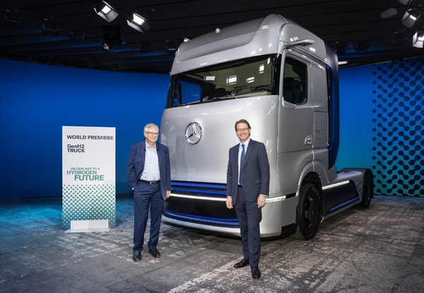 メルセデスベンツ、次世代燃料電池トラック発表航続1000km