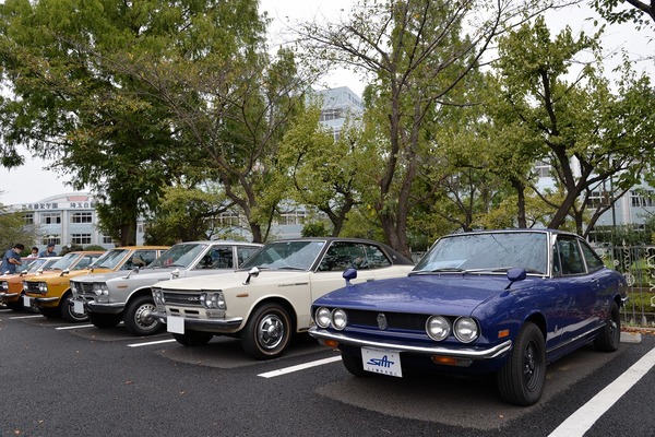 117クーペやスカイラインGT-Rなど昭和の名車が集まる埼玉自動車大学校で公開授業とコラボ