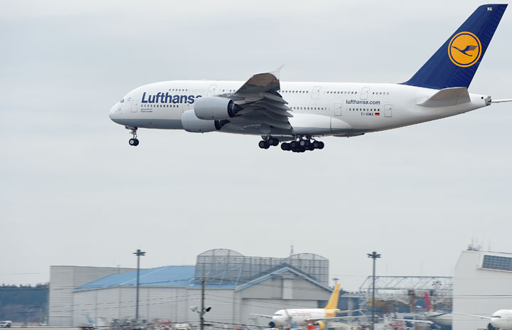ルフトハンザ、A380とA340運航離脱　全機退役が濃厚