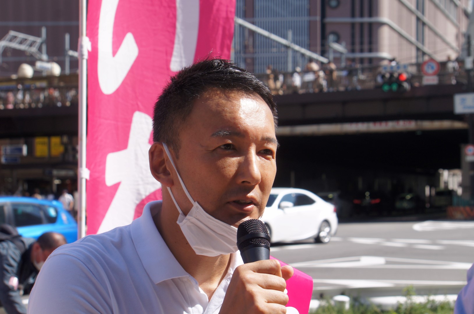 「大阪の低迷を止めろ」。れいわ新選組・山本太郎代表が「大阪都構想」住民投票に対してゲリラ街宣