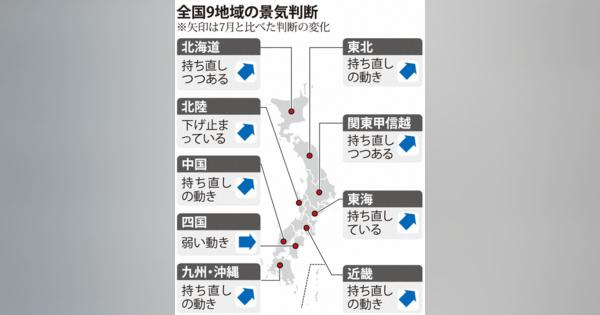 四国をのぞく8地域で景気総括判断引き上げ　日銀が地域経済報告