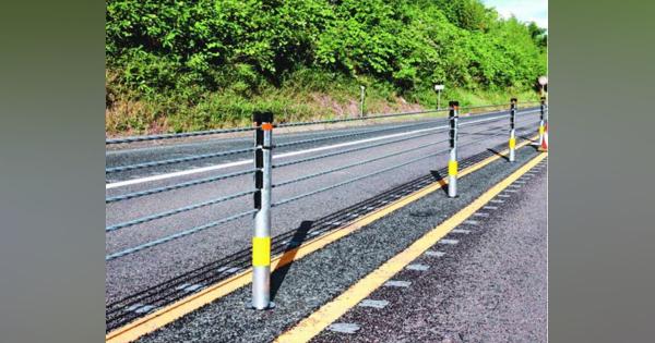 徳島自動車道、ワイヤロープ防護柵設置　対面区間の飛び出し防止