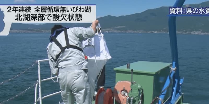 びわ湖の北湖で酸欠状態確認　湖底の生き物の生息環境に懸念