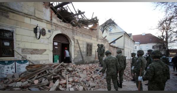 クロアチアで地震7人死亡　M6.4、行方不明者も