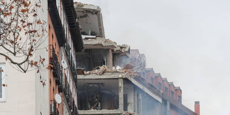 マドリードのビルで爆発　3人死亡、ガス漏れか