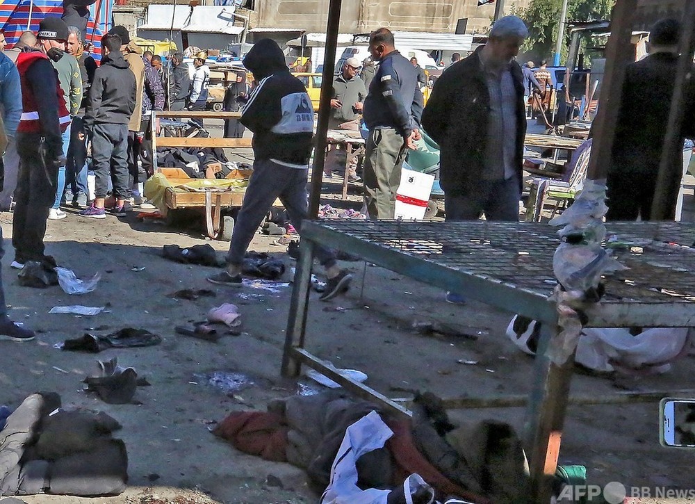 イラク首都で連続自爆攻撃 32人死亡、110人負傷