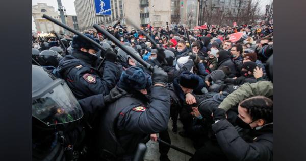 ロシア、3000人以上を拘束　ナワリヌイ氏釈放へ全土で抗議集会
