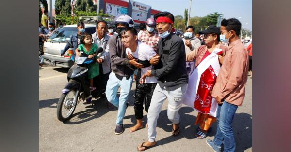 ミャンマー、抗議デモに数十万人　ゴム弾発砲で負傷者