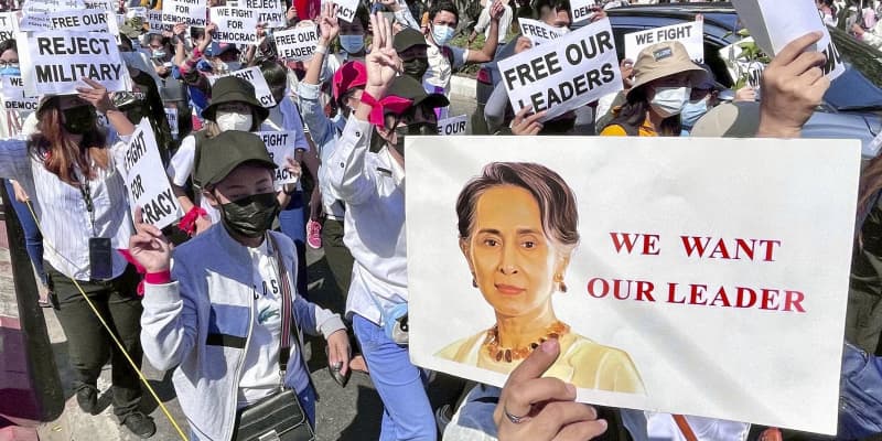 ミャンマー抗議デモ、5日連続　集会禁止無視、反軍政叫ぶ