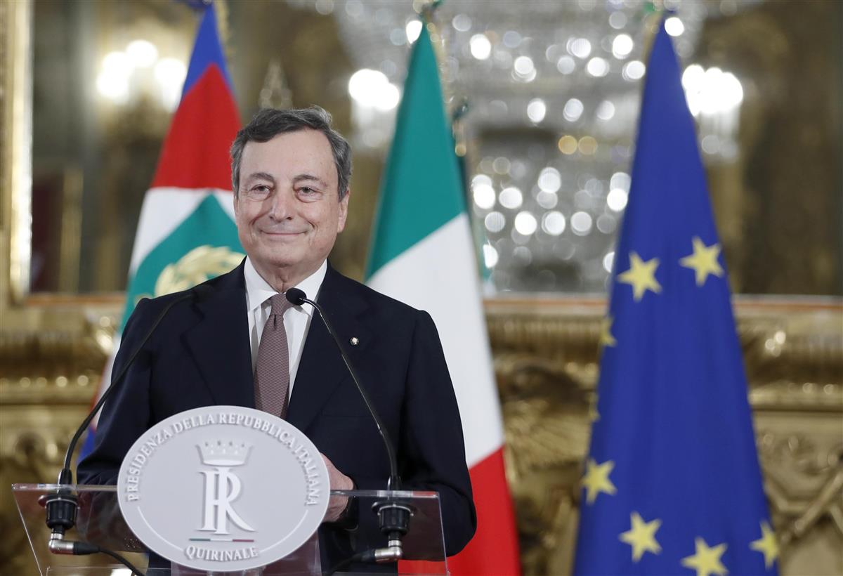 イタリア新首相に欧州中銀前総裁ドラギ氏就任へ