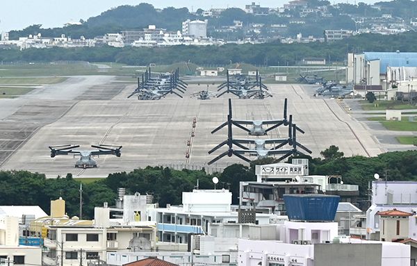 宜野湾の全地区が「うるさい」　普天間飛行場の騒音、市が初調査