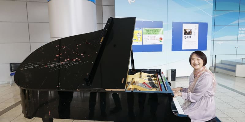 被災ピアノ、仙台空港に　「奏でて震災を考えて」
