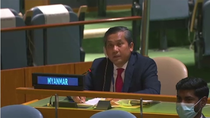 国連でミャンマー大使が国軍を異例の非難 国際社会に行動を要請