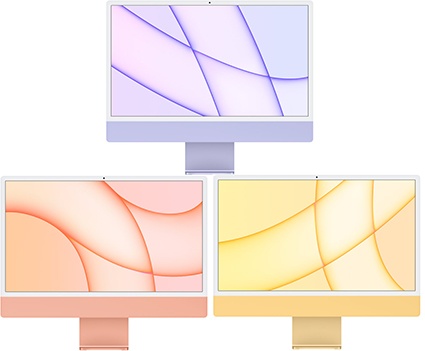 M1 iMacのイエロー、 オレンジ、 パープルはApple Store専用販売