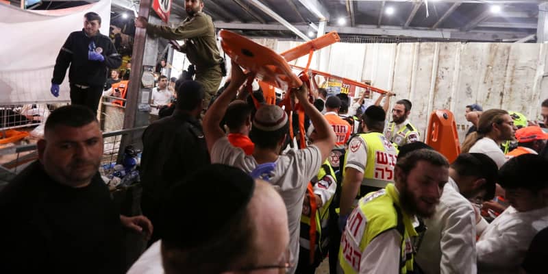 ユダヤ教の行事で38人死亡事故　イスラエル、折り重なり倒れる