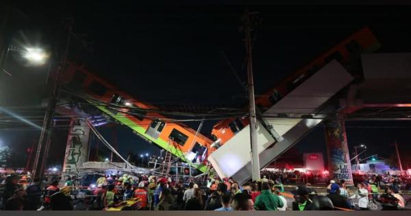 メキシコで線路崩落、23人死亡　地下鉄の高架、約80人負傷