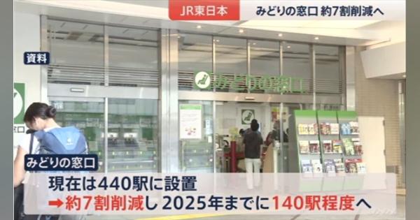ＪＲ東日本「みどりの窓口」約７割削減へ 駅の効率化でコスト削減図る