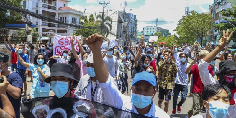ミャンマー、生徒や教員登校拒否　学校再開の軍政に抗議