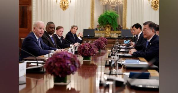 米韓が首脳会談、北朝鮮情勢など巡り協議　強固な同盟関係を確認