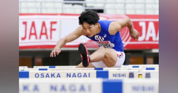 陸上、泉谷駿介が日本新で五輪へ　110m障害、日本選手権最終日
