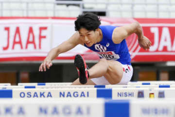 陸上、泉谷駿介が日本新で五輪へ　110m障害、日本選手権最終日
