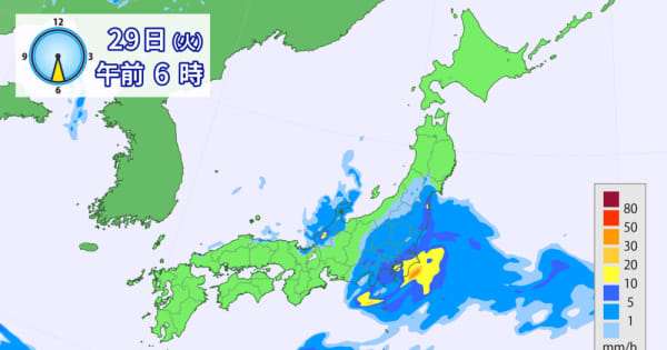 きょうは九州南部で激しい雨　あす朝は関東も広く雨に
