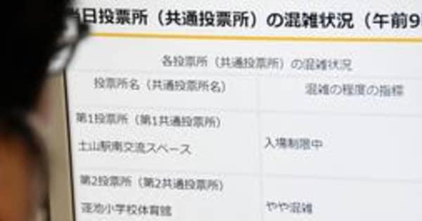 兵庫県知事選で投票所の「密」ネット発信　播磨町、期日前と投票日