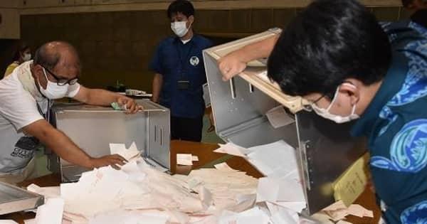 那覇市議選投票率　最低46･4％　初の50％割れ　新型コロナ影響も