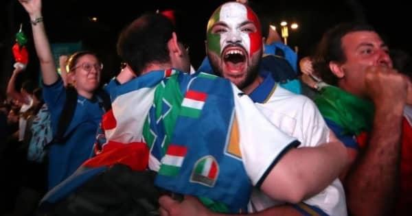 イタリア・ファン歓喜、イングランド・ファン落胆　ユーロ2020決勝