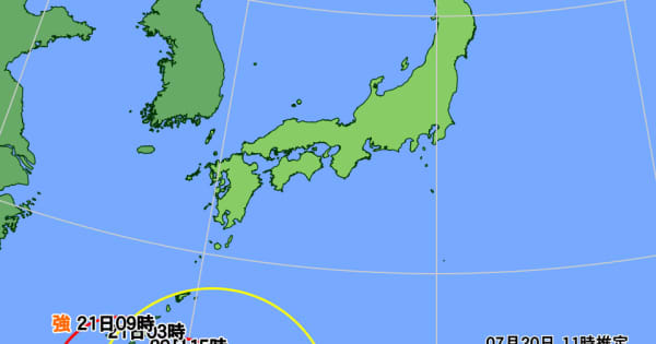 台風6号沖縄へ接近　暴風に厳重警戒を