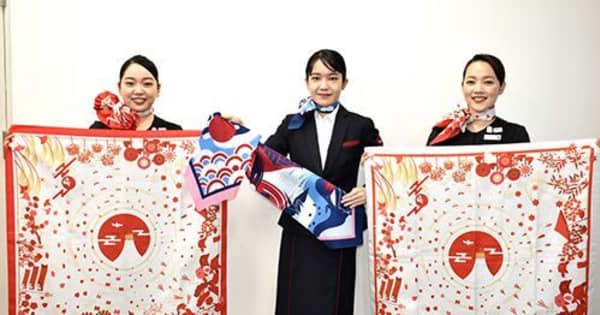 東京五輪・パラ期間中は特別スカーフ着用　JTA・RACの客室乗務員ら