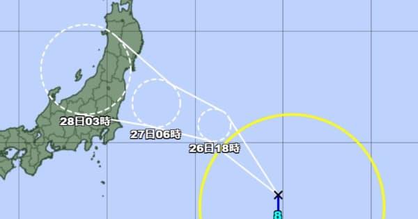 台風8号、東日本に接近　あす27日に上陸の恐れも