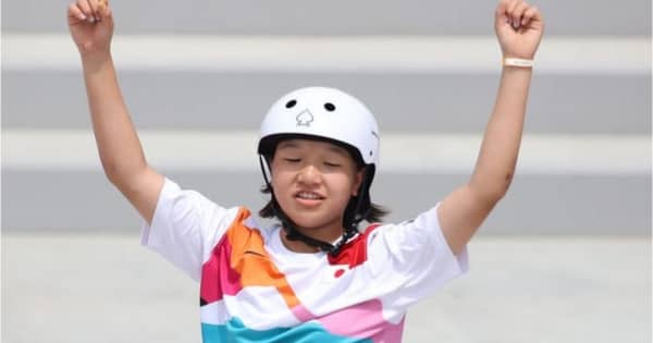 【東京五輪】 13歳の西矢、スケボー女子ストリートで金　中山も銅