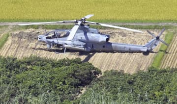 宮崎の農地に米軍ヘリ不時着　普天間飛行場所属、けが人なし
