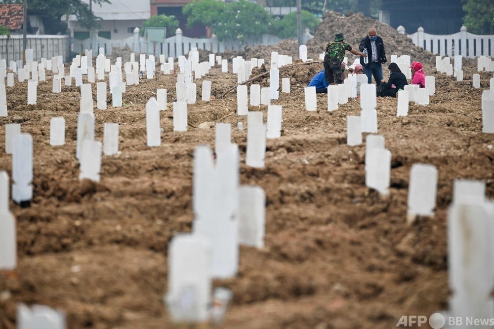 インドネシア、1日のコロナ死者2069人 過去最多