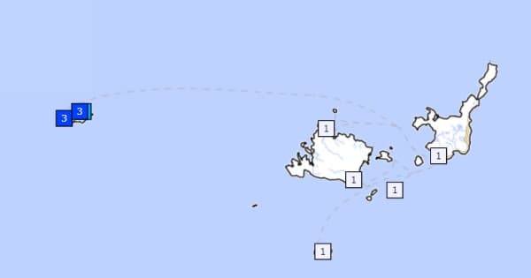 台湾付近でマグニチュード6.2　与那国島で震度3を観測【5日午前6時50分】