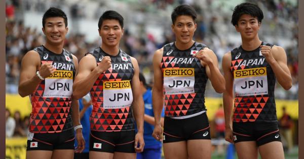 陸上400mリレー　第1走者は多田修平、桐生祥秀は第3走者に