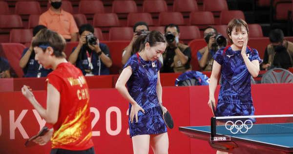 卓球女子団体、中国に屈し「銀」　ロンドン、リオに続き表彰台