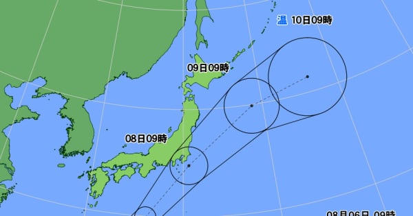 台風10号　東日本接近のおそれ