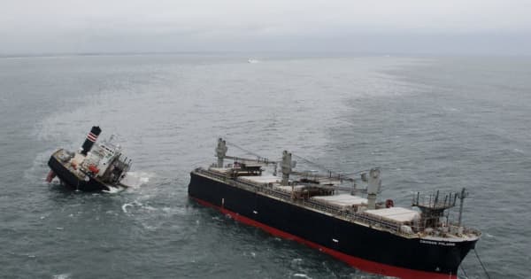 青森・八戸港でパナマ船が座礁　油流出、けが人なし