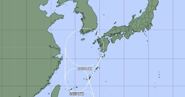 台風発生の恐れ　22日に沖縄接近、天気荒れる見込み