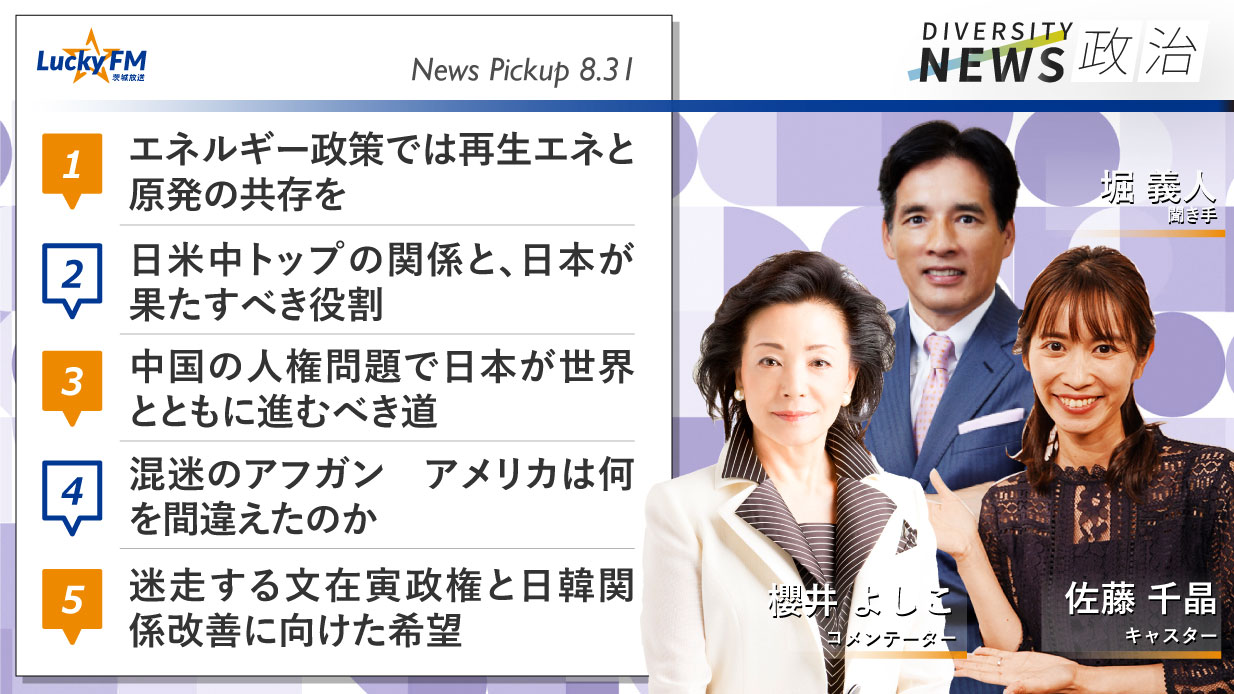 ダイバーシティニュース 政治 8 31 櫻井よしこ 堀義人 9 30までの限定公開