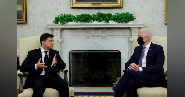 バイデン米大統領、ウクライナに追加支援表明　初の首脳会談