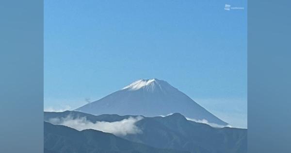 富士山が初冠雪　甲府地方気象台が発表　昨季より21日早い観測