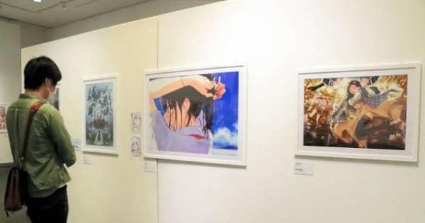 岡山で絵師100人展始まる　「時代」テーマ、繊細なタッチ