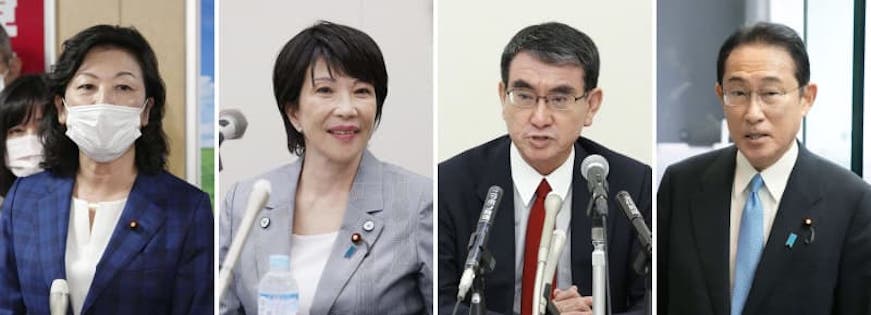 自民党総裁選、4氏の争いに　野田聖子氏も立候補表明