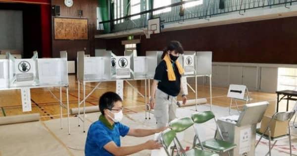 岡山市長選 投票所の設置完了　コロナ感染予防へ対策