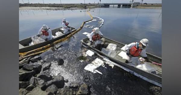 米カリフォルニア沖で原油流出　生物に被害、海岸閉鎖