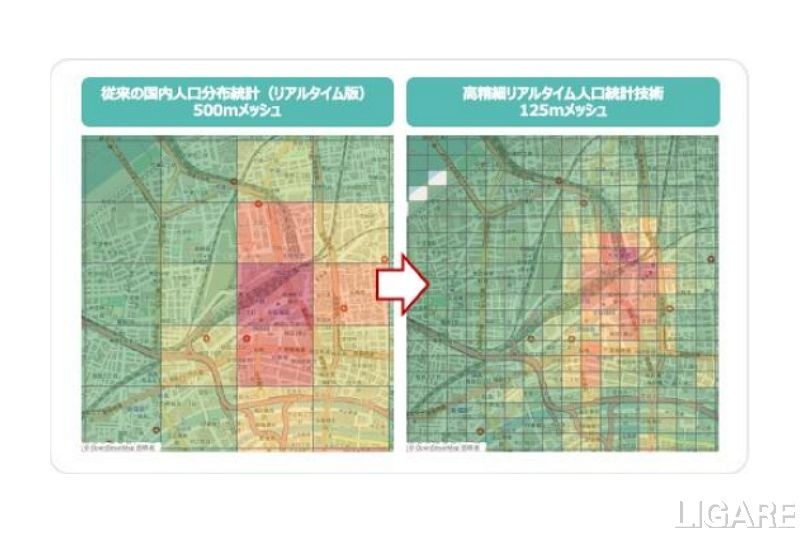ドコモとアイテック阪急阪神、大阪・梅田で人口分布の実証実験実施